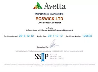 Roswick enhance business offering with new Health and Safety accreditation